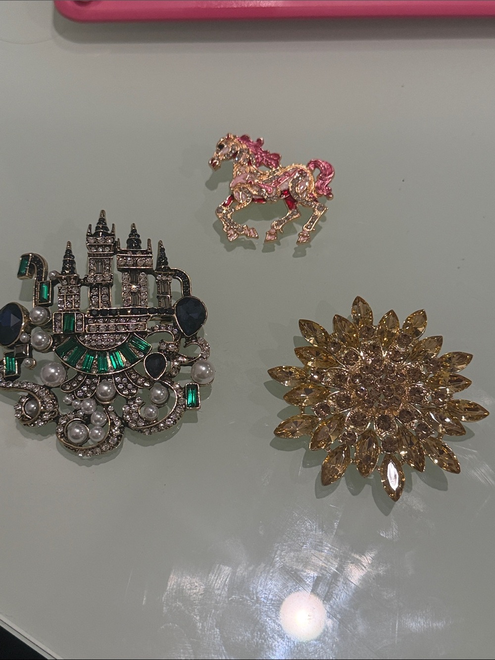 3 Vintage  style Brooches